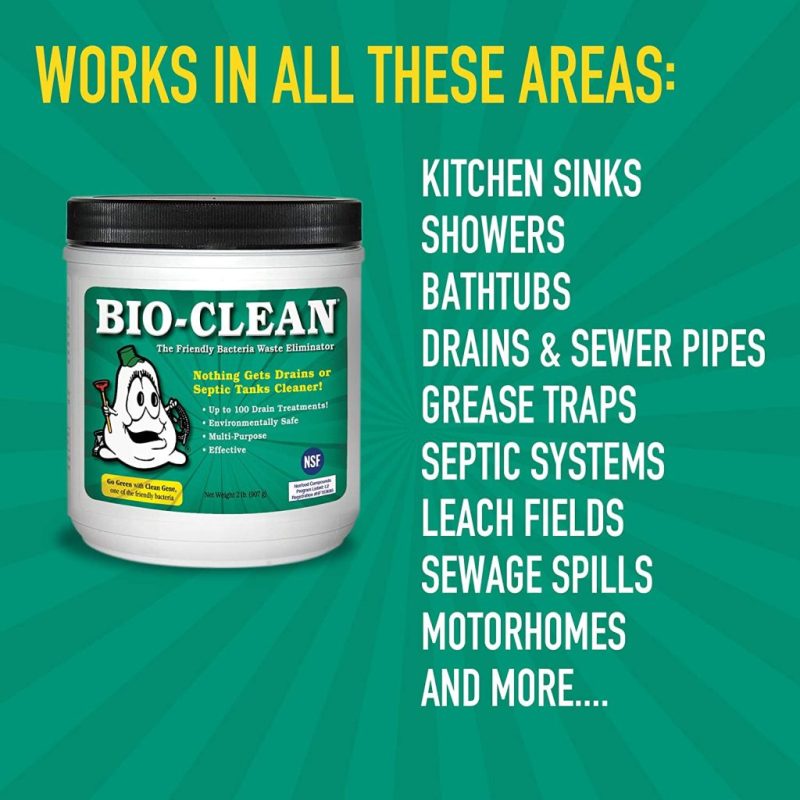 Bio-Clean Natural Drain Cleaner 2lb Canister – Enzyme-Based for Septic Tanks & Grease Traps, Eco-Friendly, 100 Treatments - Image 5