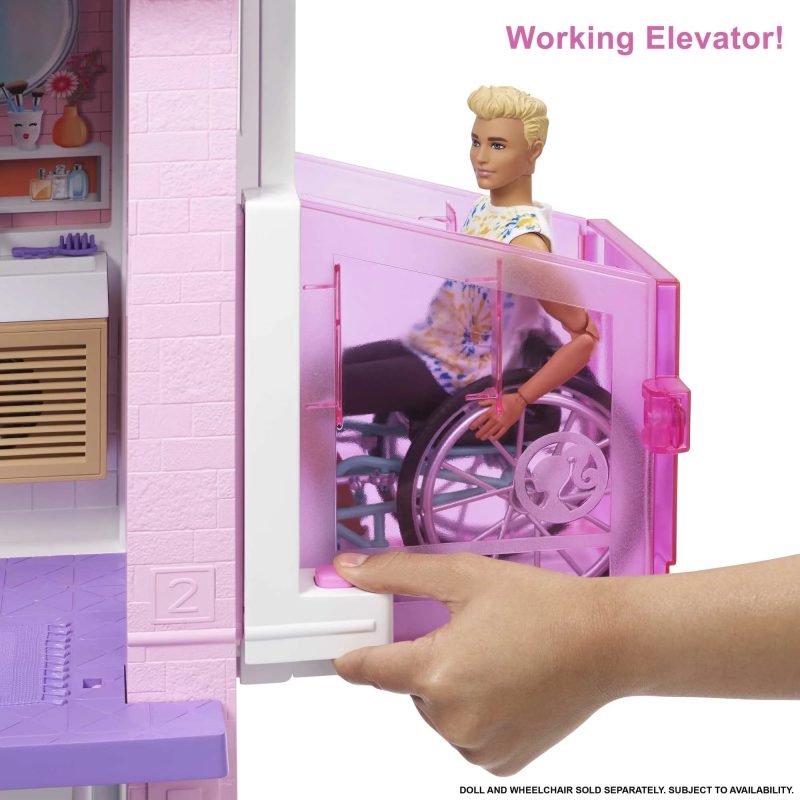 Barbie DreamHouse Playset with 10 Play Areas, 75+ Furniture & Accessories, Lights & Sounds - Image 5