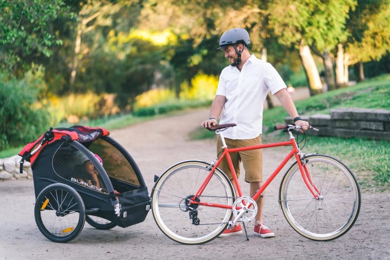 Burley Honey Bee Bike Trailer Red - MadeInUSA - Image 6