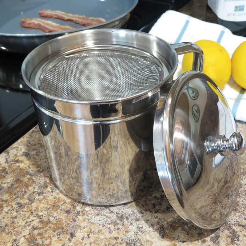 5-Cup Oil Strainer/ Grease Container with Easy-Grip Handle - Image 5