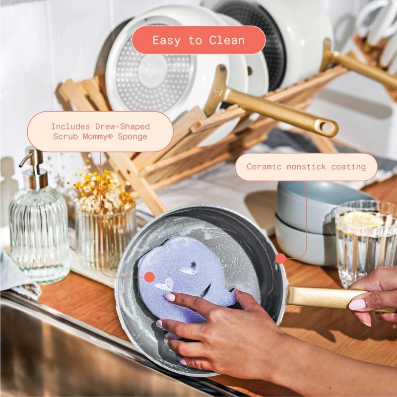 Beautiful 22pc Cookware Set, White Icing by Drew Barrymore - Image 8