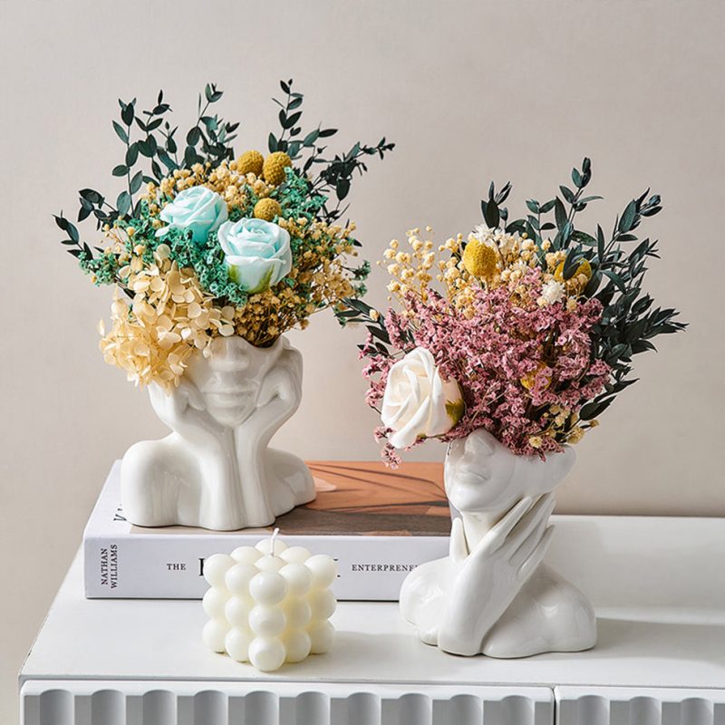 Abstract Facial Expression Vase - Image 4