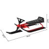 Snow Racer Sled, Ski Sled Slider Board with Steering Wheel, Twin Brakes - Image 11