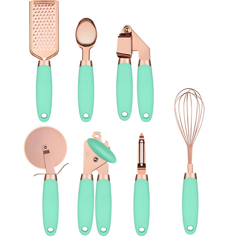 7-Piece Rose Gold Cooking Set - Image 9