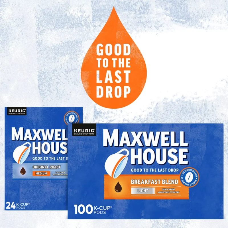 Maxwell House Breakfast Blend Light Roast Coffee Pods, 100 K-Cups, Kosher Certified - Image 7