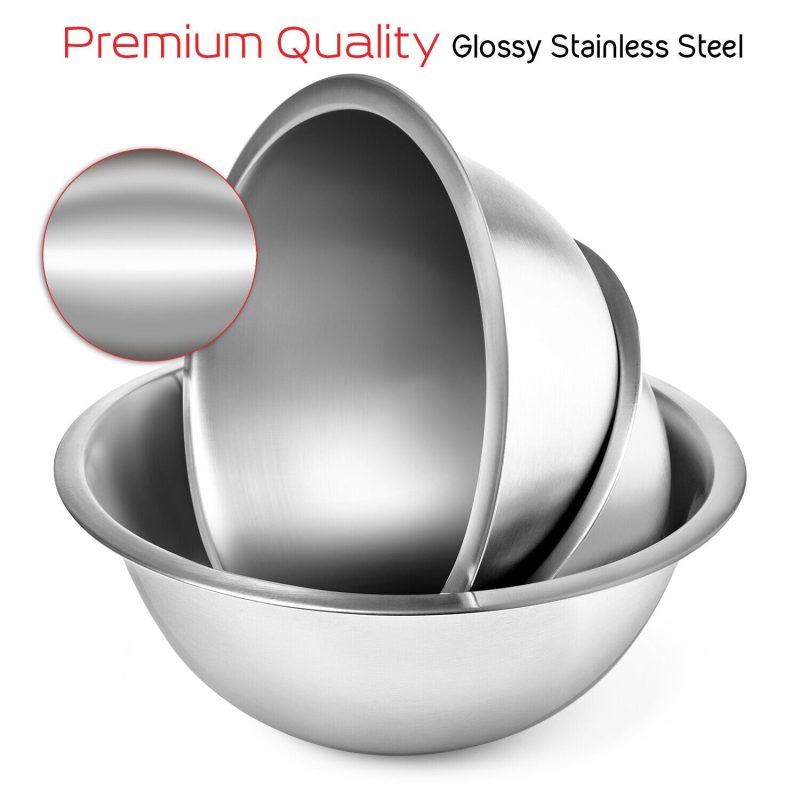 14 Pieces Stainless Steel Mixing Bowls With Measuring Cups and Spoons - Image 5