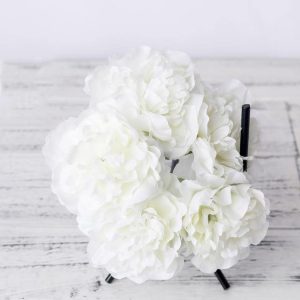 5-Pack Silk Faux Roses Artificial Flowers