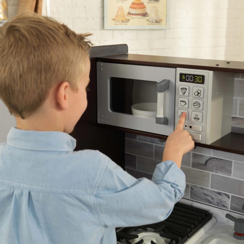 KidKraft Uptown Elite Espresso Play Kitchen with Lights and Sounds - Image 9