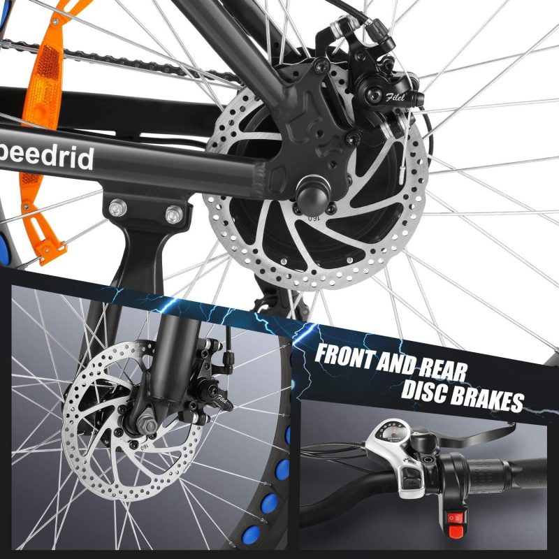 Speedrid Electric Bike 48V 500W Fat Tire Electric Bike Snow Bike 26′′ 4.0, 48V 10Ah Removable Battery and Professional 7 Speed - Image 9