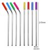 8 Pcs Stainless Steel Metal Drinking Reusable Straws + Cleaner Brush Kit - 图片 7
