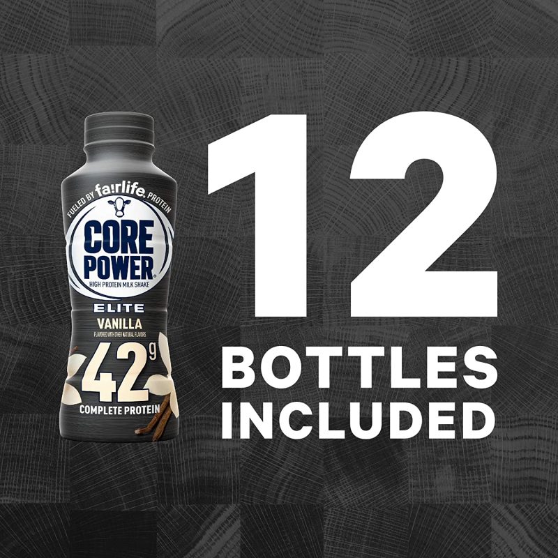 Fairlife Core Power Elite High Protein Shake (42g), Vanilla, Ready To Drink for Workout Recovery, 14 Fl Oz Bottles (12 Pack) - Image 18
