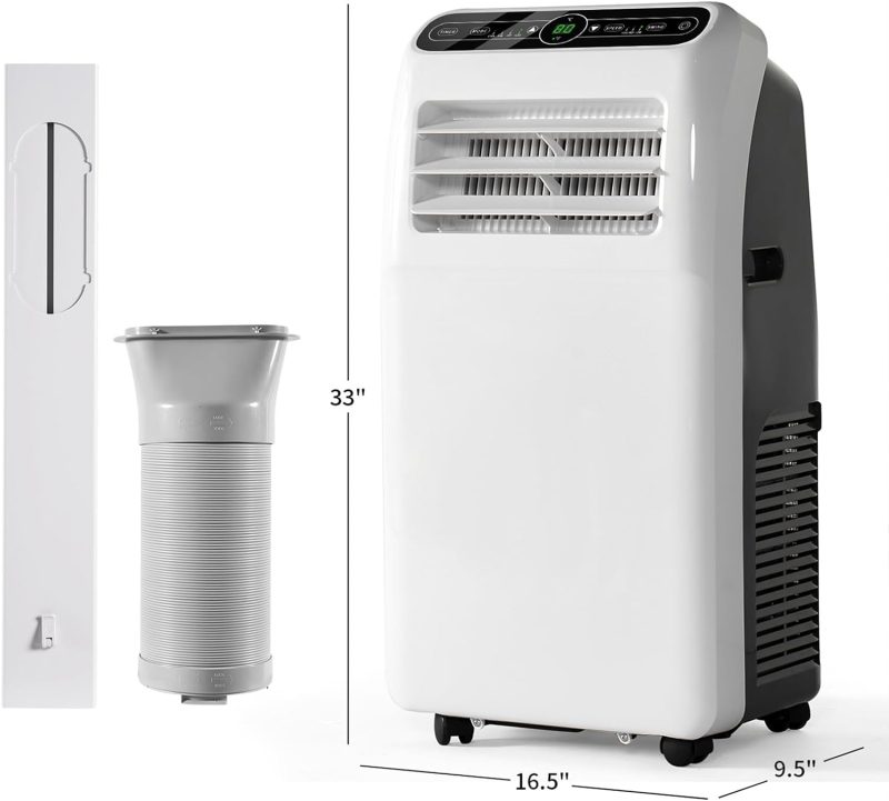 Portable Air Conditioner Cools up to 300 Sq.ft, 4-IN-1 Portable AC Unit with Cooling, Dehumidifier, Fan, 24H Timer (Window Venting Kit Included) - Image 22