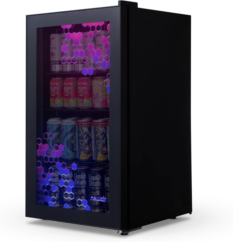 Beverage Refrigerator Cooler | 126 Cans Free Standing with Right Hinge Glass Door | Mini Fridge Beverage Organizer Perfect For Beer, Wine, Soda, And Cooler Drinks - Image 30