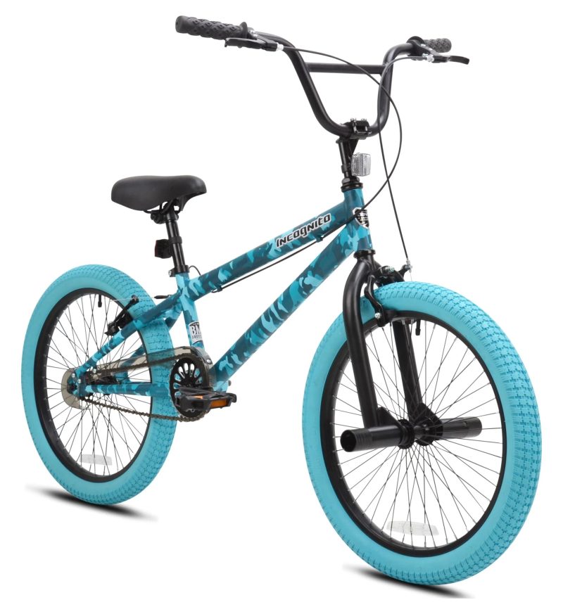 Kent 20′′ Incognito Girl’s BMX Bike, Turquoise Camouflage, Steel Frame, Ages 8-12, Dual Caliper Brakes - Image 2