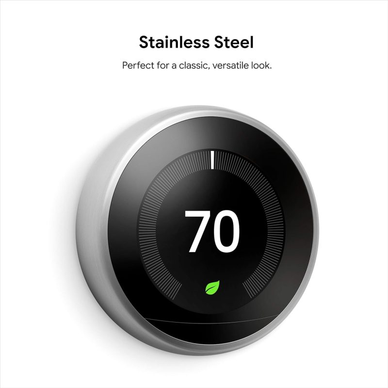 Nest 3rd Gen Learning Thermostat, Programmable Smart, Alexa Compatible, White, Wi-Fi, Energy Saving, Home Use - Image 15