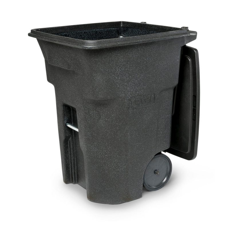 Toter 96 Gallon Trash Can with Smooth Wheels and Lid ; - Image 6