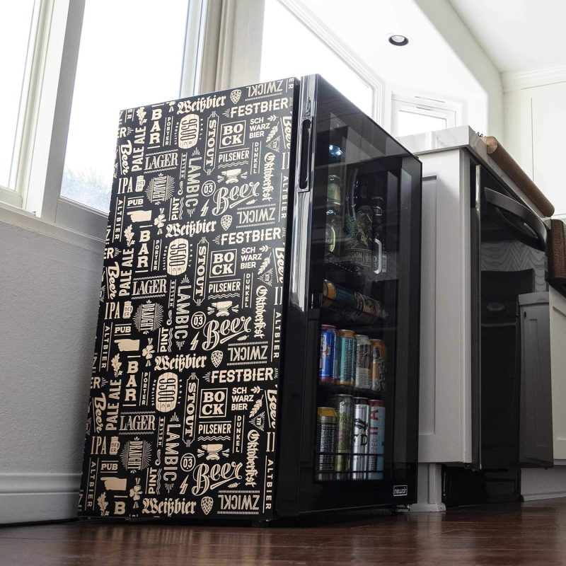 Beverage Refrigerator Cooler | 126 Cans Free Standing with Right Hinge Glass Door | Mini Fridge Beverage Organizer Perfect For Beer, Wine, Soda, And Cooler Drinks - Image 67