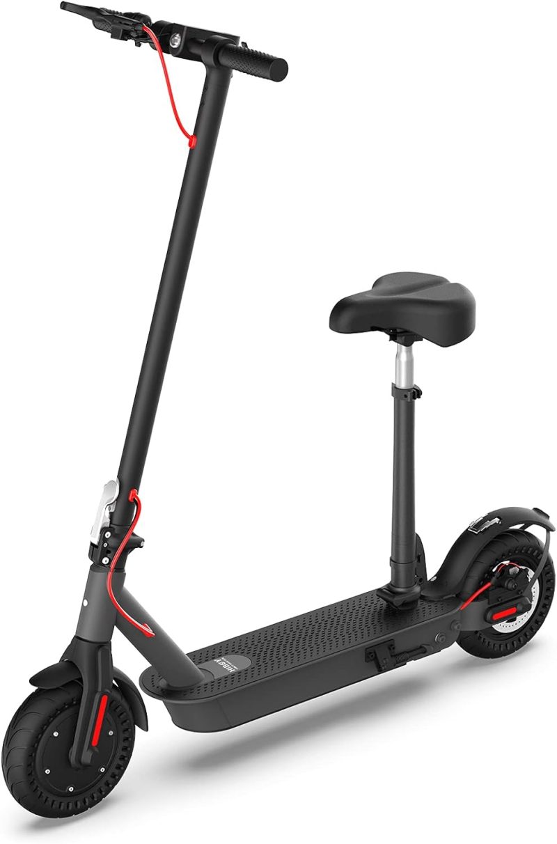 Electric Scooter, 500W Motor, 10" Solid Tires, 25 Miles Range, 19 Mph Folding Commuter Electric Scooter for Adults (Optional Seat) - Image 3