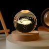 3D Galaxy Crystal Ball Lamp With Wooden Base - Image 3
