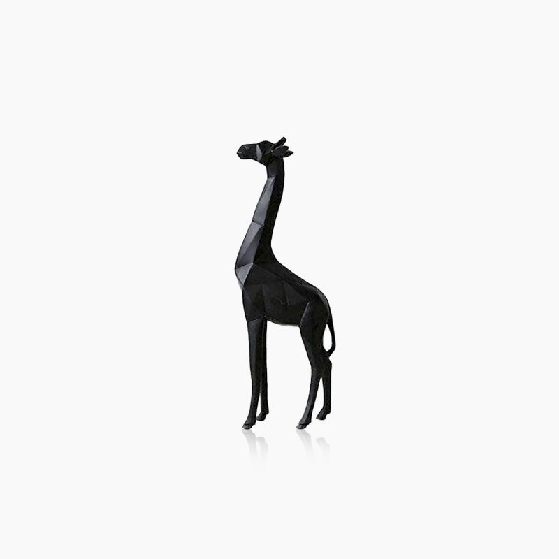 Abstract Geometric Giraffe Sculpture – Modern Resin Decor for Contemporary Spaces - Image 3