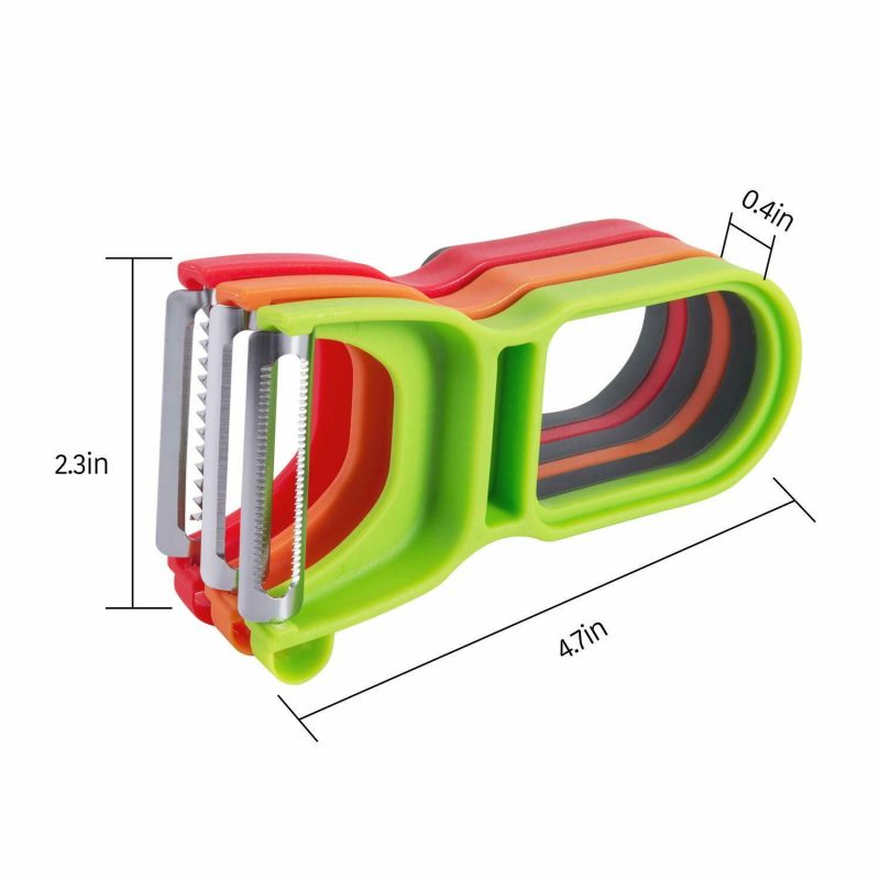 3 Pcs Multifunctional Magic Trio- Peelers, Slicer, Shredder For Vegetables And Fruits - Image 4