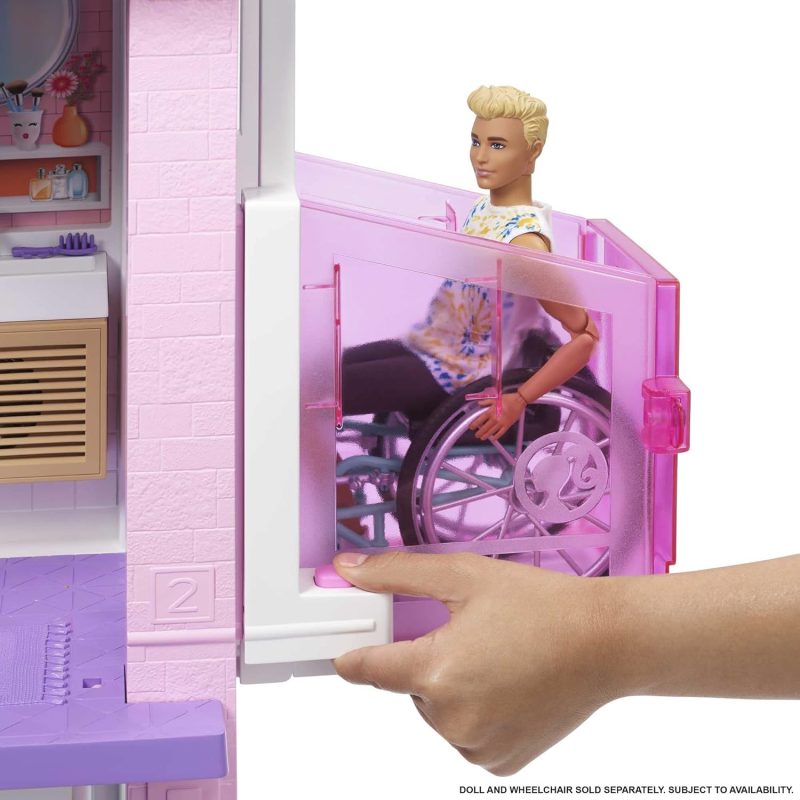 Barbie DreamHouse, Doll House Playset with 75+ Toy Furniture & Accessories, 10 Play Areas, Lights & Sounds, Wheelchair-Accessible Elevator (Amazon Exclusive) - Image 5