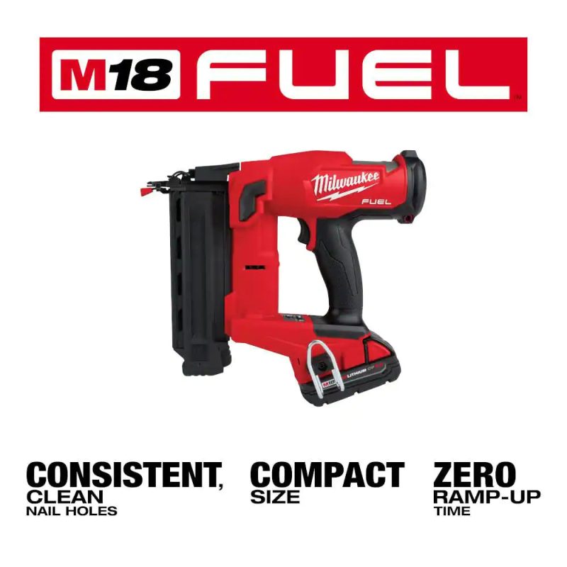 2746-21CT M18 GEN II 18-Volt 18-Gauge Lithium-Ion Brushless Cordless Brad Nailer Kit with One 2.0 Ah Battery, Charger and Bag - Image 17
