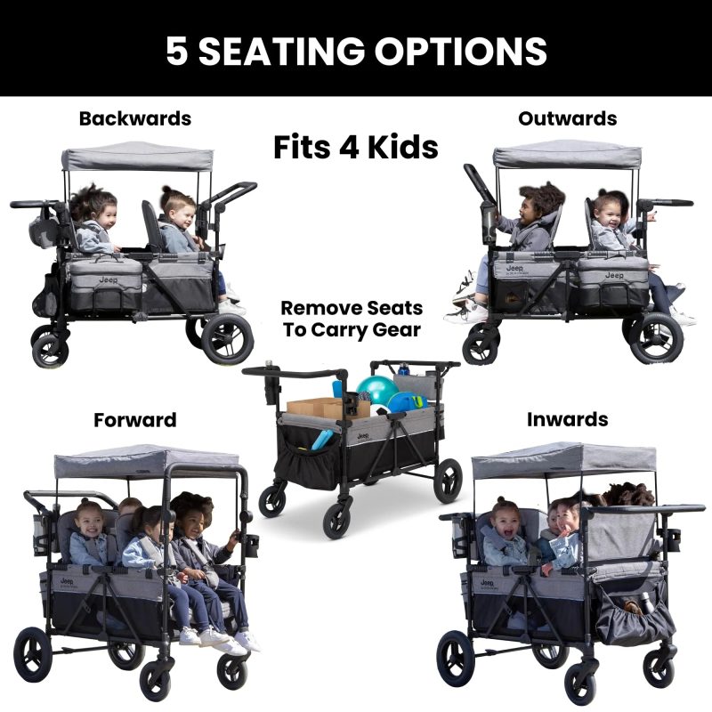 Jeep Wrangler Deluxe 4 Seater Stroller Wagon by Delta Children - 图片 15