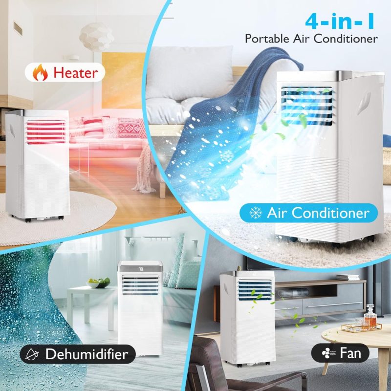 Portable Air Conditioner Cools up to 300 Sq.ft, 4-IN-1 Portable AC Unit with Cooling, Dehumidifier, Fan, 24H Timer (Window Venting Kit Included) - Image 12