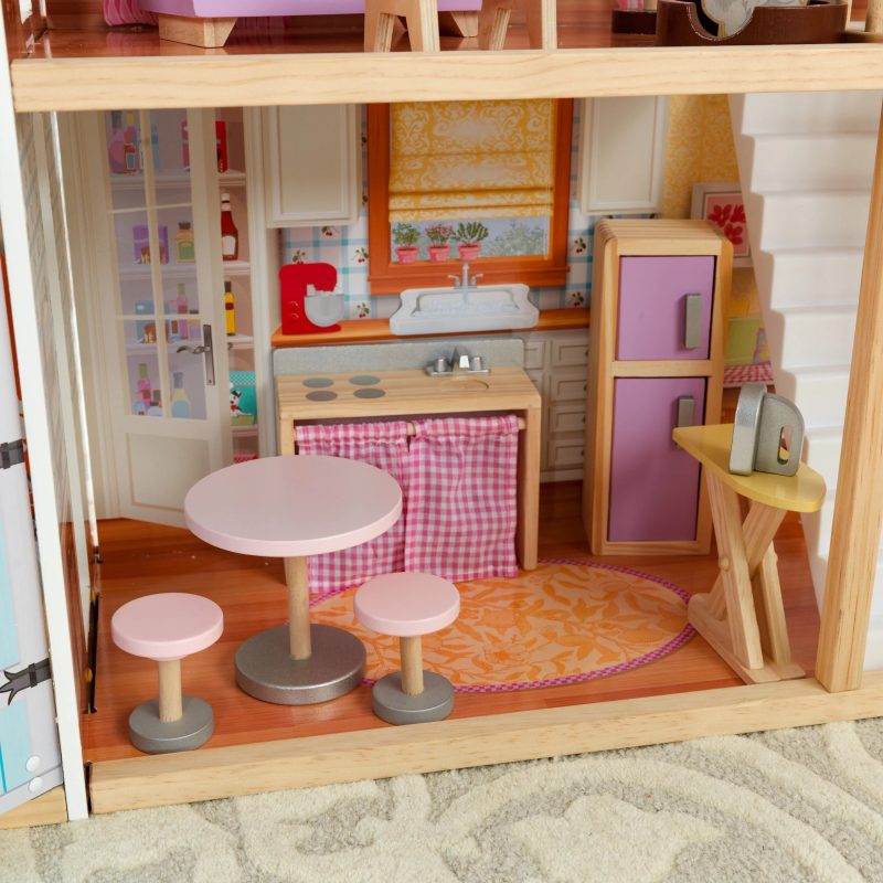 KidKraft Grand View Mansion Wooden Dollhouse with 34 Accessories, Ages 3 and up - Image 8