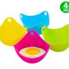 4 or 8 pcs Silicon Egg Poacher Cups- Microwave & Stovetop