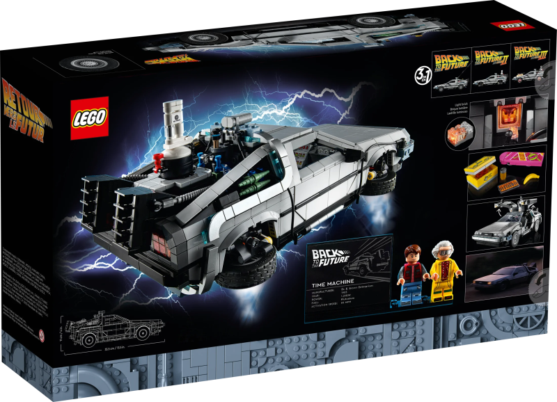 LEGO Icons Back to the Future Time Machine 10300, Model Car Building Kit, Based on the DeLorean from the Classic Movie - Image 5