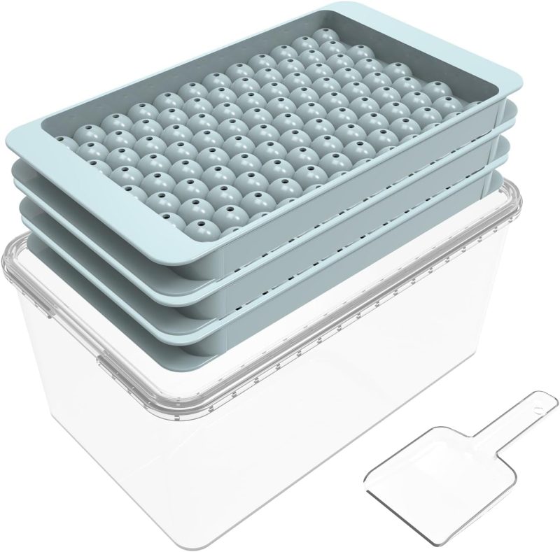 104 X 4pcs Mini Ice Cube Trays & Ice Bin & Ice Scoop - Image 12