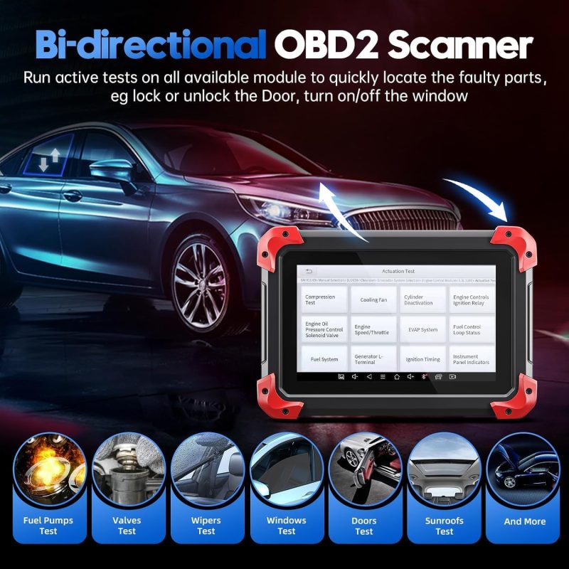 XTOOL D7 OBD2 Scanner: 2024 Automotive Diagnostic Tool with ECU Coding, Bidirectional Controls, 36+ Resets, Android 10, 3-Year Updates - Image 2