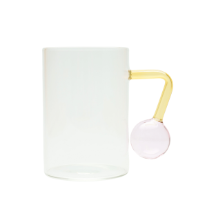 Abstract Mug Pink Yellow