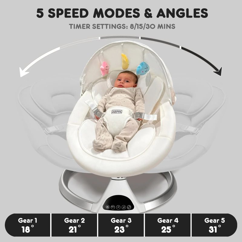 HARPPA Weddell | Electric Baby Swing - Image 48