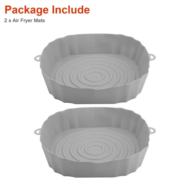2 Pcs Air Fryer Silicone Pot Baskets Liners, Non-Stick & Oven Safe - Image 9