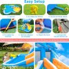 Water Slide,5 in 1 Dolphin Inflatable Bounce House for Kids- Climbing Wall Splash Pool Water Cannon Basketball Rim - 480W Blower - for Indoor Outdoor Backyard Birthday Party - Image 6