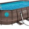 18ft x 9ft x 48 inch Swimming Pool Set with Pump and Maintenance Kit