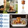 151⁄4” Roasting Pan with Rack, 7 PCS  Stainless Steel Roaster, Lasagna Pan with Cooling Flat & V-Shaped Baking Rack, Grilling Chicken Holder, Meat Shredding Claws, - Image 5