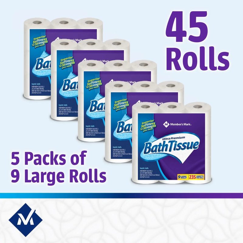 Member’s Mark Ultra Premium 2-Ply Bath Tissue, 45 Rolls, 235 Sheets per Roll - Image 2