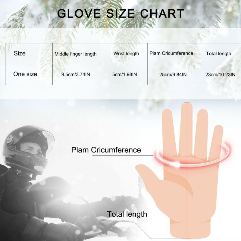 -30°C Leather Waterproof Winter Warm Ski Gloves | Touch Screen Compatible - Image 3