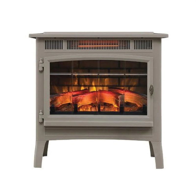 Duraflame 3D 24 W x 23.4 H x 12.9 D 34.1lb Infrared Electric Fireplace Stove - Cream - Image 7