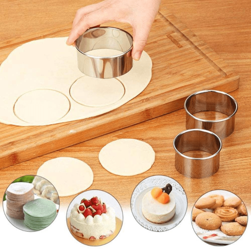 3 Pcs Stainless Steel Dumpling Skin Cutters - Image 3