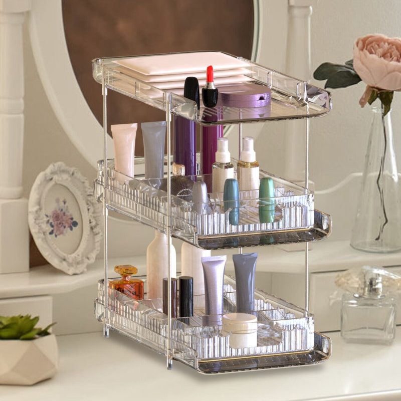 2 Sets-  3-Tier Clear Kitchen Organizer with Dividers - Image 8