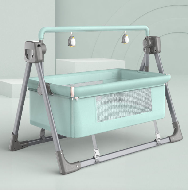 Smart Electric Baby Crib Bedding Cradle Nursery Bassinet Set W/ Music - Image 4
