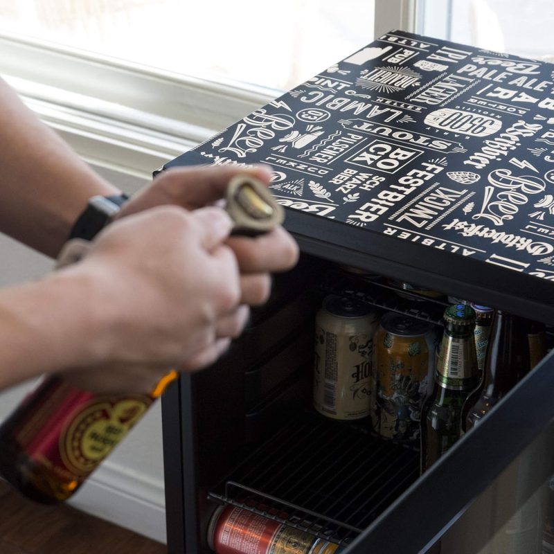 Beverage Refrigerator Cooler | 126 Cans Free Standing with Right Hinge Glass Door | Mini Fridge Beverage Organizer Perfect For Beer, Wine, Soda, And Cooler Drinks - Image 68