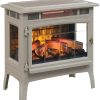 Duraflame 3D 24 W x 23.4 H x 12.9 D 34.1lb Infrared Electric Fireplace Stove - Cream - Image 4