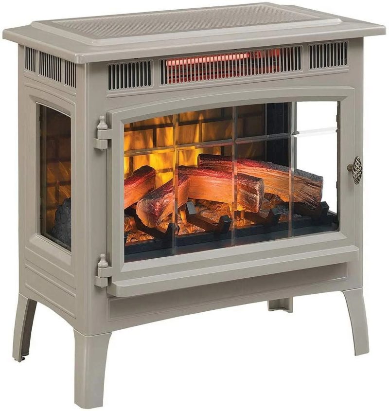 Duraflame 3D 24 W x 23.4 H x 12.9 D 34.1lb Infrared Electric Fireplace Stove - Cream - Image 4