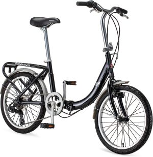 Schwinn Loop Adult Folding Bike for Men and Women, 20-inch Wheels, 7-Speed Drivetrain